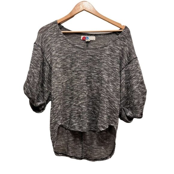 Free People Boxy Oversize Tunic Wide Relax Sleeves Womens Gray Neck Size XS - Picture 1 of 12